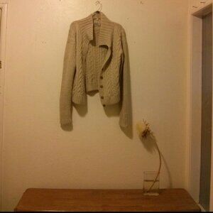 Indigenous Handmade Alpaca/Wool Cabled Cardigan